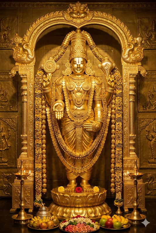 Upcoming Golden Lord Sri Venkateshwara Portrait