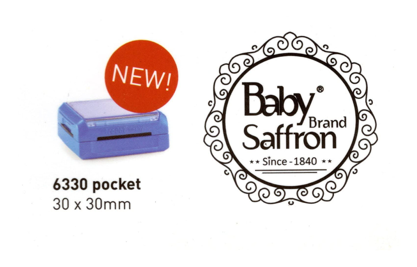 SXCAOS Flashy 6330 (30x30) Round Pocket Small Stamp (1 Royal Blue Ink)