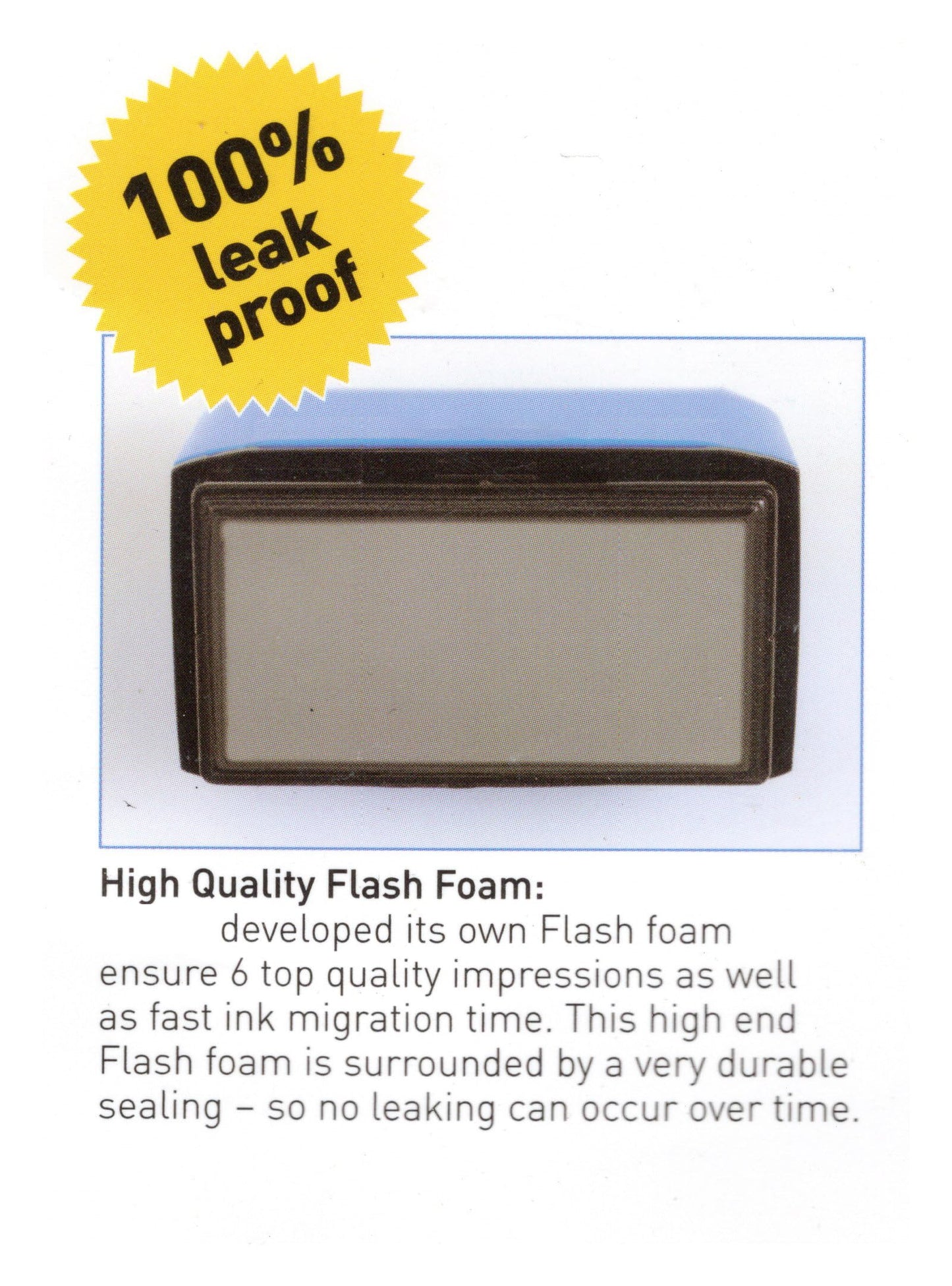 SXCAOS Compact Round Flash Stamp Pre-Inked (40x40 MM, Blue Ink)