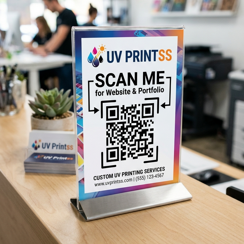 UV Printed QR Display Board 4x6